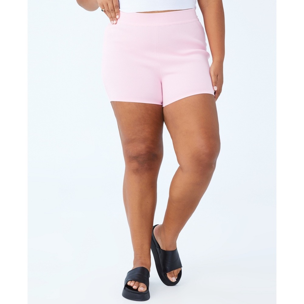 Cotton On Bike Shorts Womens 18 Curve Summer Knit Lollipop Pink New